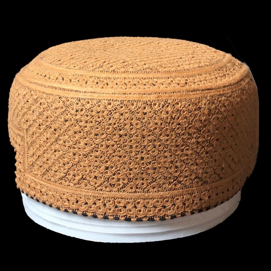 Light Brown Jamali Rumali Sindhi Cap or Topi MKC-848